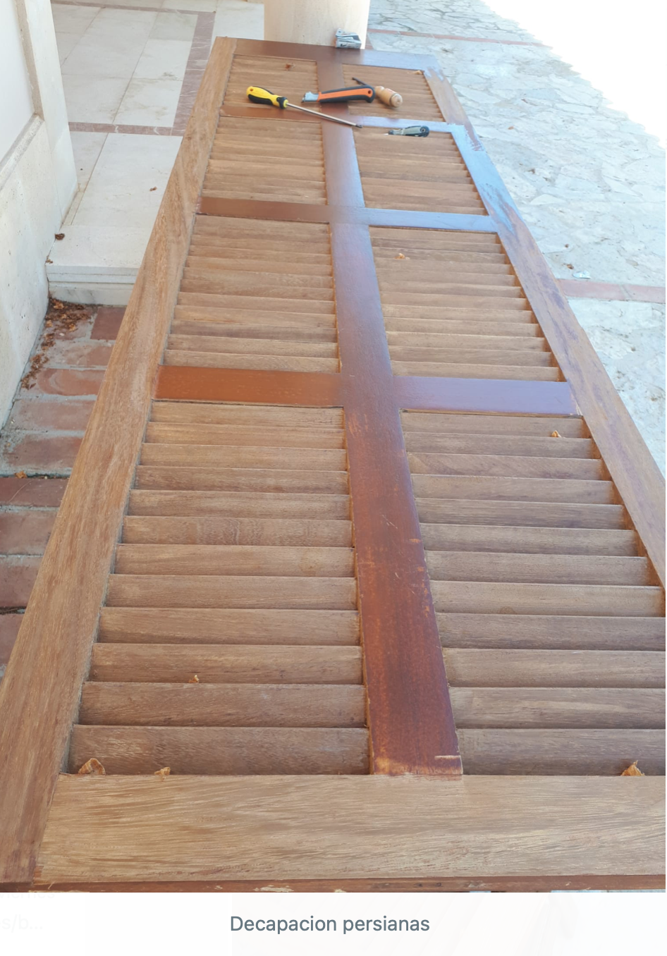 Decapado de persianas
